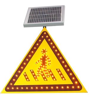 厂家直销三角慢字标志牌 交通标志牌 太阳能交通标志牌